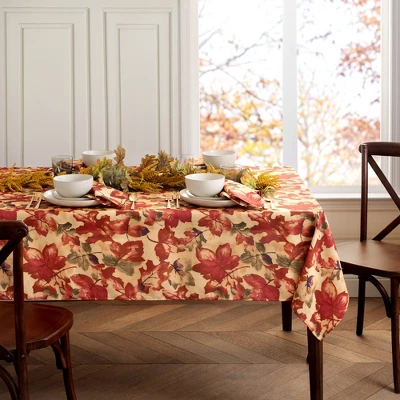 Harvest Festival Fall Printed Tablecloth - Red/Orange - Elrene Home Fashions 3 Harvest Festival Fall Printed Tablecloth - Red/Orange - Elrene Home Fashions - Image 3