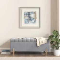 Ashlar Hand Painted Abstract Framed Glass And Matted Wall Art Blue - Madison Park -Art Wall Deals Store GUEST 020bba55 66e9 435e 857d 0122f60c795c