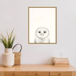 18" X 24" Animal Mug III Owl By Victoria Borges Framed Canvas Wall Art Gold - Amanti Art -Art Wall Deals Store GUEST 02180820 2df0 4634 8080 4d3e25fe3e02