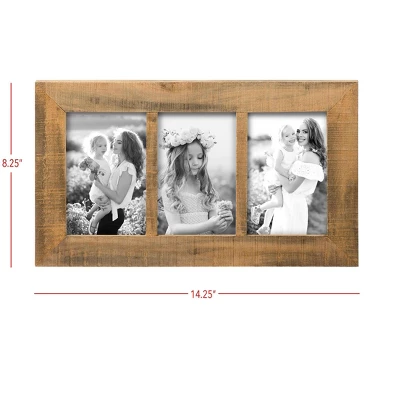 Natural Wood 4 X 6 Inch Decorative Wood Picture Frame - Holds Three 4x6 Photos - Foreside Home & Garden 5 Natural Wood 4 X 6 Inch Decorative Wood Picture Frame - Holds Three 4x6 Photos - Foreside Home & Garden - Image 5