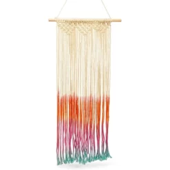 Okuna Outpost Rainbow Macrame Woven Wall Hanging For Bohemian Themed And Rustic Home Decor, 13 X 31 In. -Art Wall Deals Store GUEST 023fbdd5 d160 463c a3e3 ba783444d955