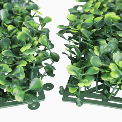 Yaheetech 20" X 20" Artificial Boxwood Hedge Panel Green 6 Yaheetech 20" X 20" Artificial Boxwood Hedge Panel Green - Image 6