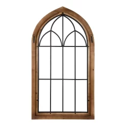 27" X 48" Rennel Window Pane Arch Wall Decor Rustic Brown - Kate And Laurel -Art Wall Deals Store GUEST 0a962144 70cf 4b4d 8a13 86d4f9f2d8f7