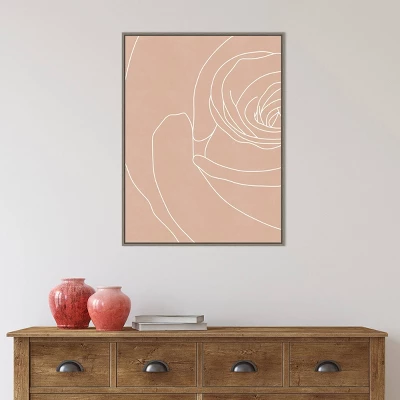 22" X 30" Blush Flowers III By Sarah Leonard Framed Canvas Wall Art Gray Wash - Amanti Art 7 22" X 30" Blush Flowers III By Sarah Leonard Framed Canvas Wall Art Gray Wash - Amanti Art - Image 7