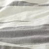 Herringbone Stripe Comforter & Sham Set Sour Cream/Railroad Gray
