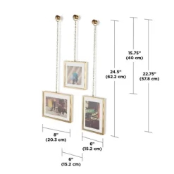 Fotochain Photo Display Frames Brass 3pk - Umbra -Art Wall Deals Store GUEST 0ccbfefc 1afb 4c1f 9e7b 2a9215be5320