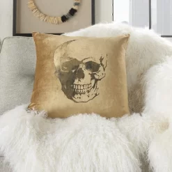 Mina Victory Luminecence Metallic Skull Pillow -Art Wall Deals Store GUEST 0e01afcb 1d9c 438e a3e6 04b800b942ea