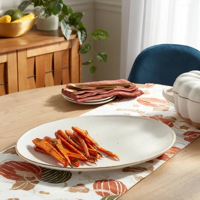 Medium Ceramic Serving Platter Ivory - Threshold™ 1 Medium Ceramic Serving Platter Ivory - Threshold™