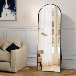 Muselady 63" Height X 20" Width Oversize Arch-Crowned Top Full Length Floor Mirror With Stand-The Pop Home -Art Wall Deals Store GUEST 0ebf8710 d505 41d2 8674 a0394acd09a7