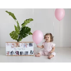 Pearhead Wooden First Year Wall Frame