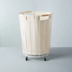 Wire & Fabric Laundry Hamper Sour Cream - Hearth & Hand™ With Magnolia -Art Wall Deals Store GUEST 1172c23f 3103 40d4 b324 2c56bdd6ddc9