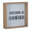 "Uncork & Unwind" Wooden Cork Holder Shadow Box - Foreside Home & Garden