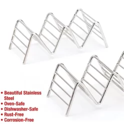 2 Lb Depot Premium Stainless Steel Stackable Taco Holders - Holds 2-5 Hard Or Soft Tacos, Five Styles Available - Set Of 2 -Art Wall Deals Store GUEST 120aca66 d1a0 49a1 b502 c4949c873f56