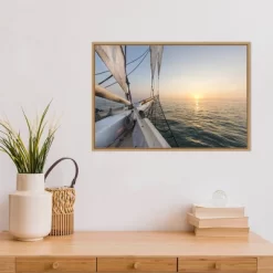 23" X 16" Sunset Cruise On The Western Union Schooner By Chuck Haney Danita Delimont Framed Canvas Wall Art - Amanti Art 12 23" X 16" Sunset Cruise On The Western Union Schooner By Chuck Haney Danita Delimont Framed Canvas Wall Art - Amanti Art -Art Wall Deals Store GUEST 145f5b0e d08c 473e 951c 4c5e670ab15b