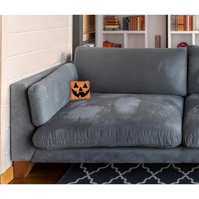 C&F Home 8" X 8" Jack-O-Lantern Petite Hooked Halloween Throw Pillow 2 C&F Home 8" X 8" Jack-O-Lantern Petite Hooked Halloween Throw Pillow - Image 2