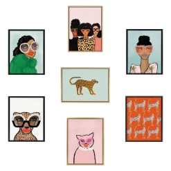 18" X 24" Sylvie Glam Cat By Bouffants And Broken Hearts Framed Wall Canvas Gold - Kate & Laurel All Things Decor -Art Wall Deals Store GUEST 1948f0d1 ea32 49d6 b58e a8aff13a9feb