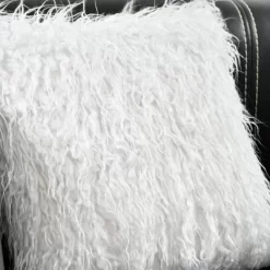 Luca Faux Fur Square Throw Pillow White - Lush Décor -Art Wall Deals Store GUEST 1969eec5 b64f 438a b028 4ff0f9590e97