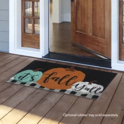 Briarwood Lane It's Fall Y'all Natural Fiber Coir Doormat Pumpkin