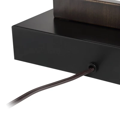 360 Lighting Todd Modern Table Lamp 30" Tall Bronze Rectangular With USB And AC Power Outlet In Base Oatmeal Fabric Shade For Living Room Office House 7 360 Lighting Todd Modern Table Lamp 30" Tall Bronze Rectangular With USB And AC Power Outlet In Base Oatmeal Fabric Shade For Living Room Office House - Image 7