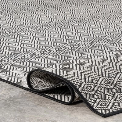 NuLOOM Paloma Abstract Geometric Indoor And Outdoor Area Rug 3 NuLOOM Paloma Abstract Geometric Indoor And Outdoor Area Rug - Image 3