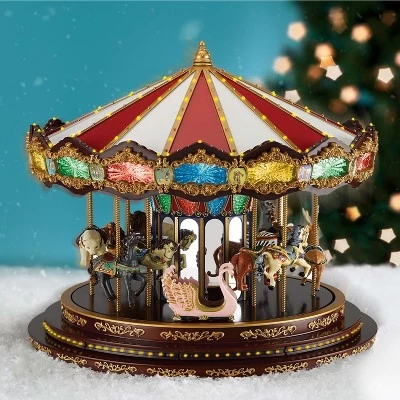 Mr. Christmas Animated LED Marquee Deluxe Carousel Musical Decoration 2 Mr. Christmas Animated LED Marquee Deluxe Carousel Musical Decoration - Image 2