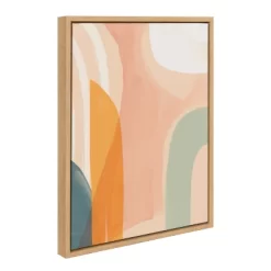 18" X 24" Sylvie Sunrise Over Marrakesh Framed Canvas By Kate Aurelia Holloway Natural - Kate & Laurel All Things Decor