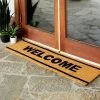 Juvale Natural Coco Large Welcome Mat For Entry Way, Long Coir Outdoor Rug, Nonslip, 17 X 60 In