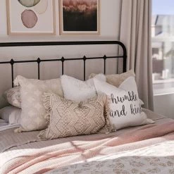 20"x20" Oversize Emma Square Throw Pillow Cover White - Lush Décor