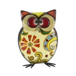 Eclectic Metal Owl Garden Sculpture Yellow - Olivia & May -Art Wall Deals Store GUEST 26459572 837e 4a02 b89f 0c03d6a5d4e2