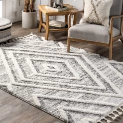 NuLOOM Fleur Geometric High/Low Tassel Area Rug -Art Wall Deals Store GUEST 272a5f55 9a8a 474c b722 4728d0cdb8e0