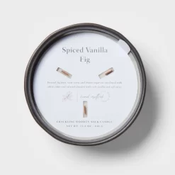 16oz Blackened Bowl Ceramic With Multi Woodwick And Dustcover Spice Vanilla Fig Candle Black - Threshold™ 7 16oz Blackened Bowl Ceramic With Multi Woodwick And Dustcover Spice Vanilla Fig Candle Black - Threshold™ -Art Wall Deals Store GUEST 27c974af f7f8 4836 a0f9 674e7512c70b