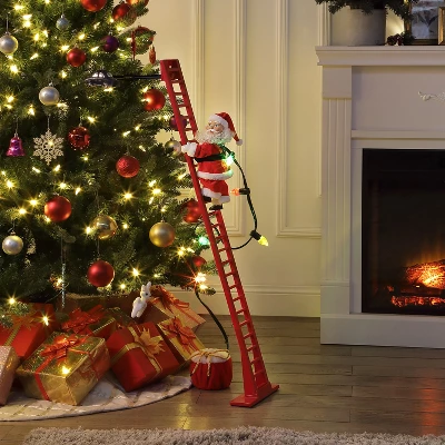 Mr. Christmas Super Climbing Santa Animated Musical Christmas Decoration 3 Mr. Christmas Super Climbing Santa Animated Musical Christmas Decoration - Image 3