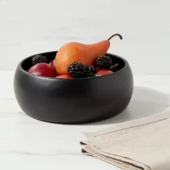 118oz Acacia Modern Serving Bowl Black - Threshold™