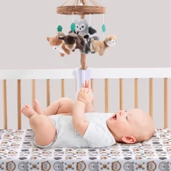 The Peanutshell Whimsical Woodland Baby Musical Crib Mobile