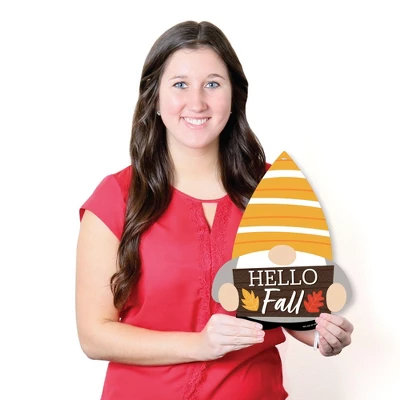 Big Dot Of Happiness Fall Gnomes - Hanging Porch Autumn Harvest Party Outdoor Decorations - Front Door Decor - 1 Piece Sign 5 Big Dot Of Happiness Fall Gnomes - Hanging Porch Autumn Harvest Party Outdoor Decorations - Front Door Decor - 1 Piece Sign - Image 5