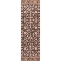 NuLOOM Cathie Persian Floral Machine Washable Area Rug -Art Wall Deals Store GUEST 2ad48d9d d083 4d27 8240 048fa639220f