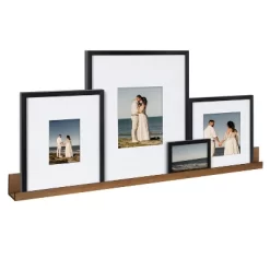 5pc Gallery Frame Box Set Rustic Brown - Kate & Laurel All Things Decor