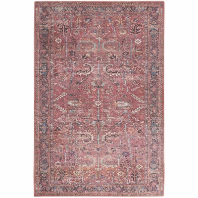 Nicole Curtis Machine Washable Bordered Vine And Bloom Indoor Rug 9 Nicole Curtis Machine Washable Bordered Vine And Bloom Indoor Rug - Image 9