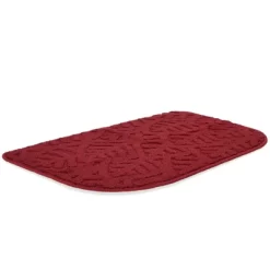 Farmlyn Creek Slip-Resistant Kitchen Floor Mat, Half Round Red Kitchen Rug With Rubber Backing For Office, Sink, Laundry Room, Red, 18x30 In -Art Wall Deals Store GUEST 30062a48 8edb 409c b856 4f3cb60c21ca