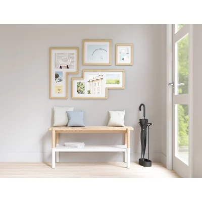 27.25" X 15.13" Set Of 4 Mingle Gallery PD Multiple Image Frame Light Brown - Umbra 1 27.25" X 15.13" Set Of 4 Mingle Gallery PD Multiple Image Frame Light Brown - Umbra