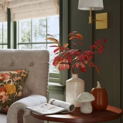 Leaf Arrangement In Ceramic Pot Red - Threshold™