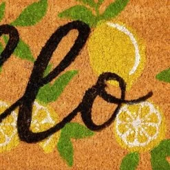Juvale Nonslip Coco Coir Front Welcome Door Mat, Hello Lemon Indoor Outdoor Doormat Rug, 17x30 In -Art Wall Deals Store GUEST 31dfdf21 cd06 4f52 8016 b052e97ff25d