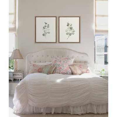 18" X 24" (Set Of 2) Sylvie Eucalyptus By Maja Mitrovic Of Makes My Day Happy Framed Wall Canvas Set Gold - Kate & Laurel All Things Decor 4 18" X 24" (Set Of 2) Sylvie Eucalyptus By Maja Mitrovic Of Makes My Day Happy Framed Wall Canvas Set Gold - Kate & Laurel All Things Decor - Image 4