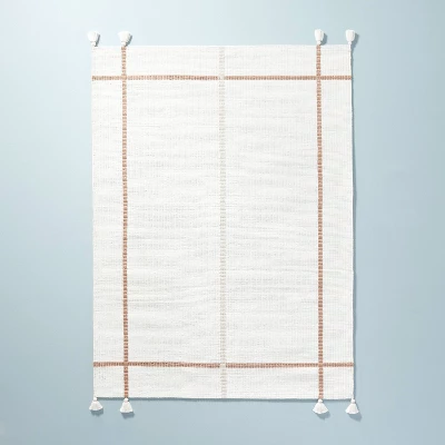 Bold Cross Stripes Tassel Rug Cream/Tan - Hearth & Hand™ With Magnolia 7 Bold Cross Stripes Tassel Rug Cream/Tan - Hearth & Hand™ With Magnolia - Image 7