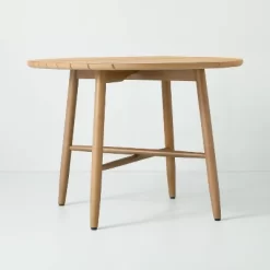 Slat Wood Outdoor Round Dining Table - Natural - Hearth & Hand™ With Magnolia -Art Wall Deals Store GUEST 36530021 b3c4 429f 9160 f7e97a91daa8