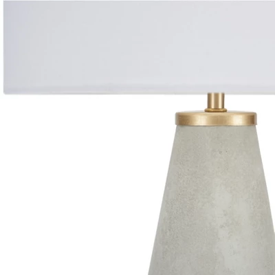 22" Modern Light Grey Cement Table Lamp - Nourison 4 22" Modern Light Grey Cement Table Lamp - Nourison - Image 4