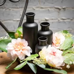 Sullivans Matte Black Set Of 3 Small Ceramic Bottle Vases 5"H, 7.5"H & 10"H Black -Art Wall Deals Store GUEST 3a194bdb 85fb 4c45 a1e4 8c9fda0c47c3