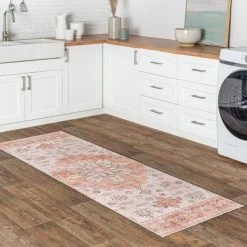 NuLOOM Dawson Machine Washable Distressed Medallion Area Rug