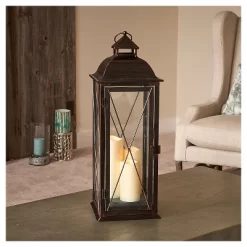 Salerno 27" Triple LED Candle Outdoor Lantern - Smart Living -Art Wall Deals Store GUEST 3c1ff105 39f1 4b6d b6bb 1e6fdee79535