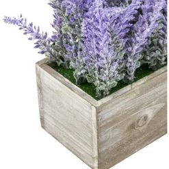 Artificial Lavender Fake Flower Plant In Rustic Pot Wooden Box For Decorations -Art Wall Deals Store GUEST 3ff1a113 cc60 41ac a0a8 bb495782a8e7